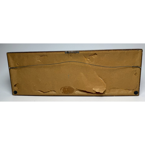 Vintage Colburn's Mustard Advertising Mirror w/ Victorian Greetings Wood Frame - Picture 2 of 5